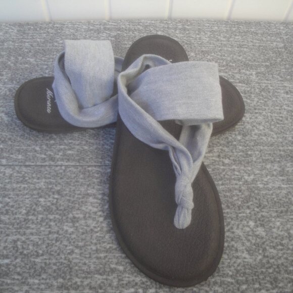 Merence Sandals Gray Yoga Mat Sole Sandals Size 41=10 - Picture 1 of 5